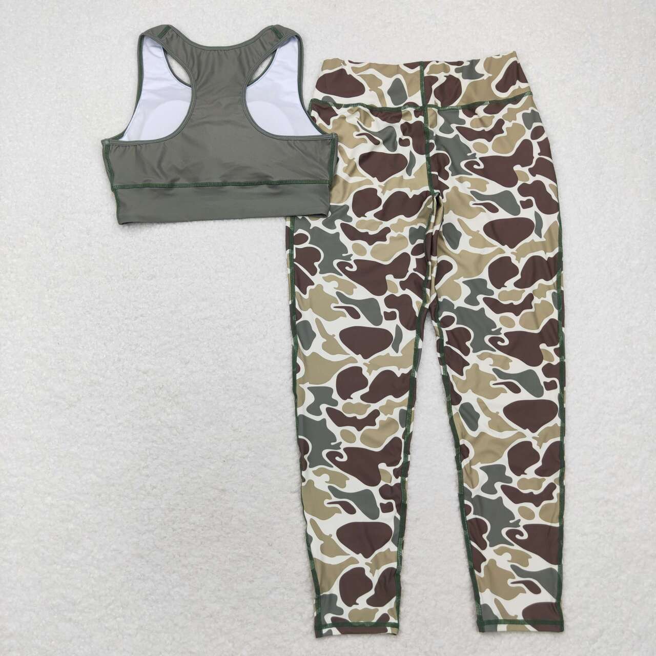 GSPO1665 Adult Camo Print Woman Yoga Athletic Clothes Set