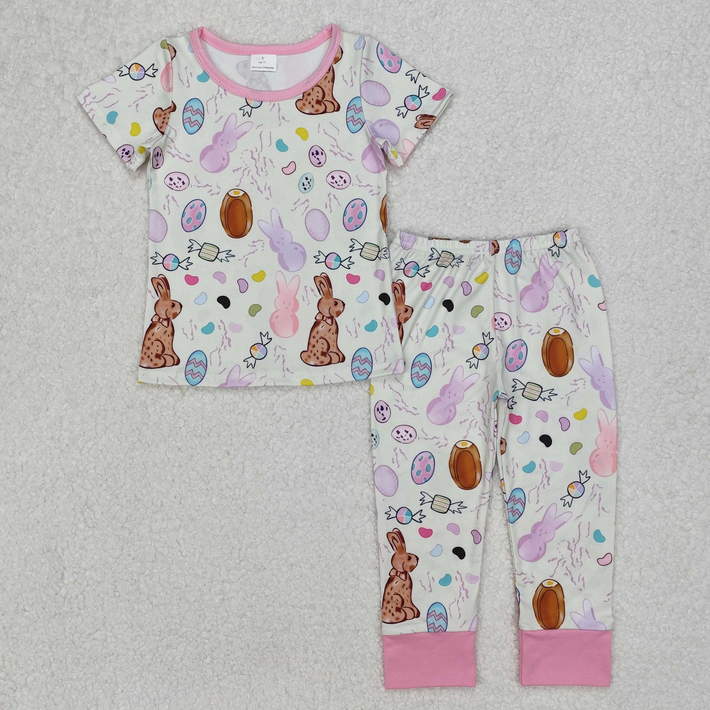 Bunny Eggs Print Sibling Easter Matching Clothes