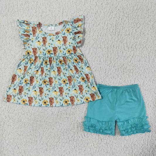 (Promotion)Flutter sleeve icing shorts summer outfits GSSO0106