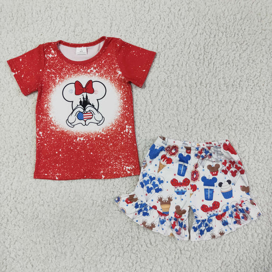 (Promotion)Girls 4th of July outfits GSSO0110