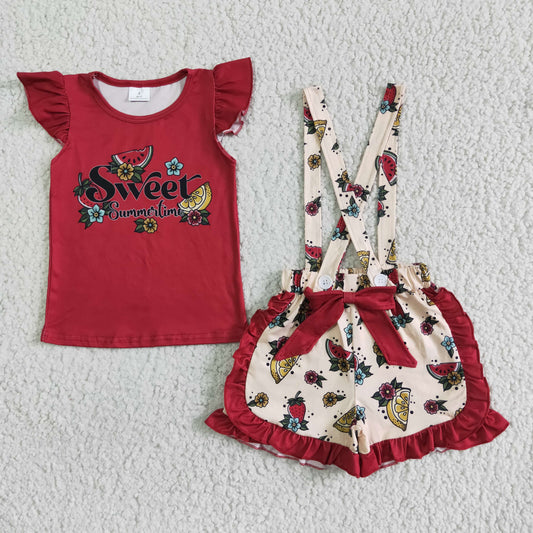 (Promotion)Girls suspender outfits GSSO0114