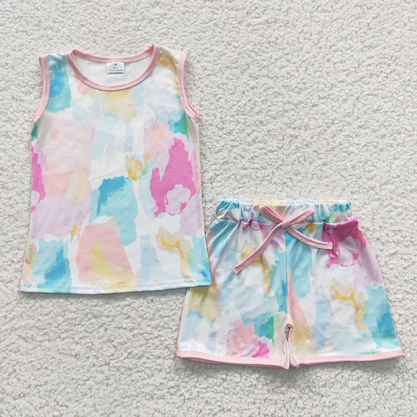 Girls tie-dye print summer outfits GSSO0321