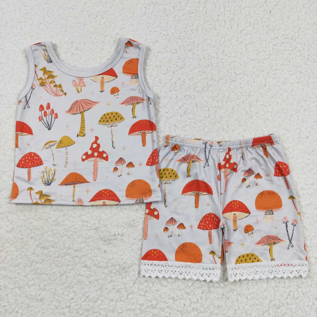 GSSO0346 Girls mushroom summer shorts outfits