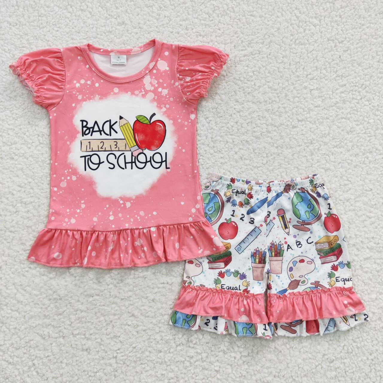 GSSO0355 Back school Ruler Pencil Apple girls outfits