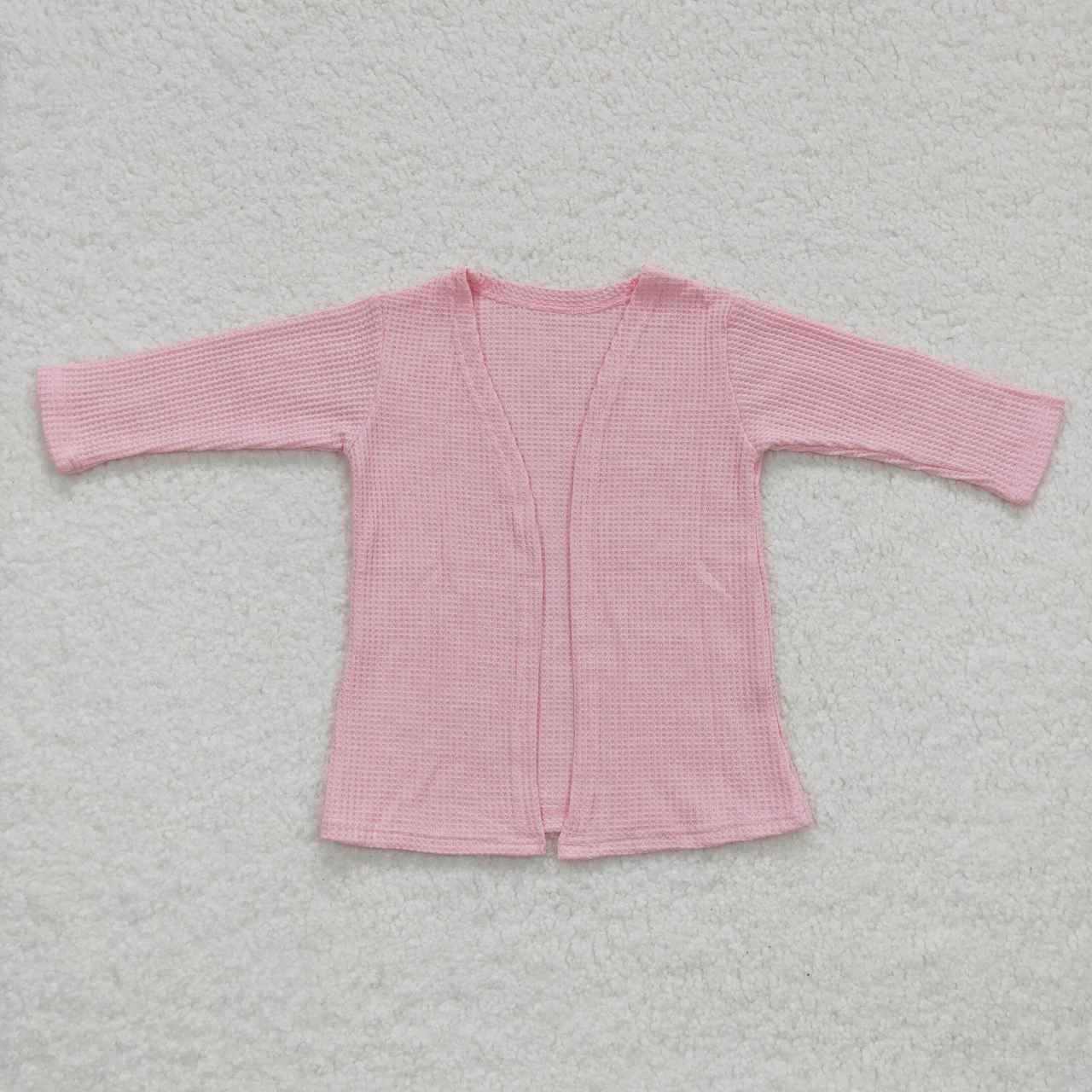GT0249 Light pink long sleeve girls fall cardigan
