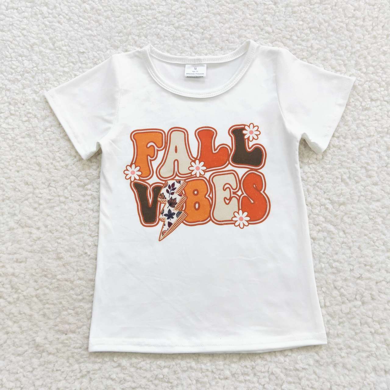 GT0277 Baby girls flowers print fall tee shirts top