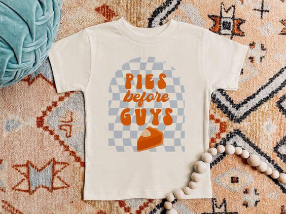 (Pre-order) GT0318 Pies before guys print kids tee shirts top