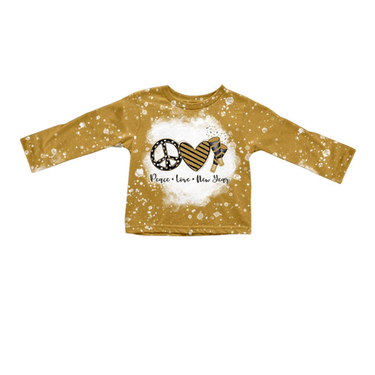 (Pre-order) GT0337 Peace Love New Year Print Kids Tee Shirts Top
