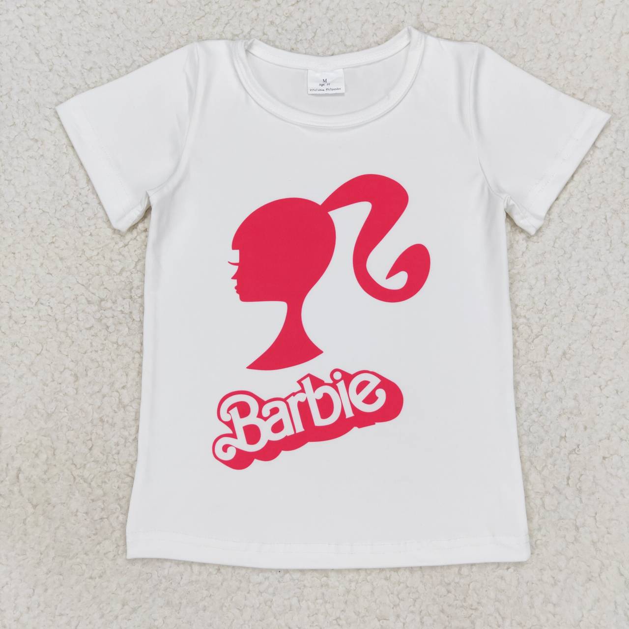 GT0344 Pink BA Print Girls Tee Shirts Top