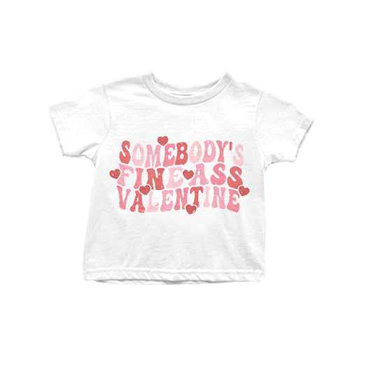 (Pre-order) GT0346 Pink Girls Valentine's Day Tee Shirts Top