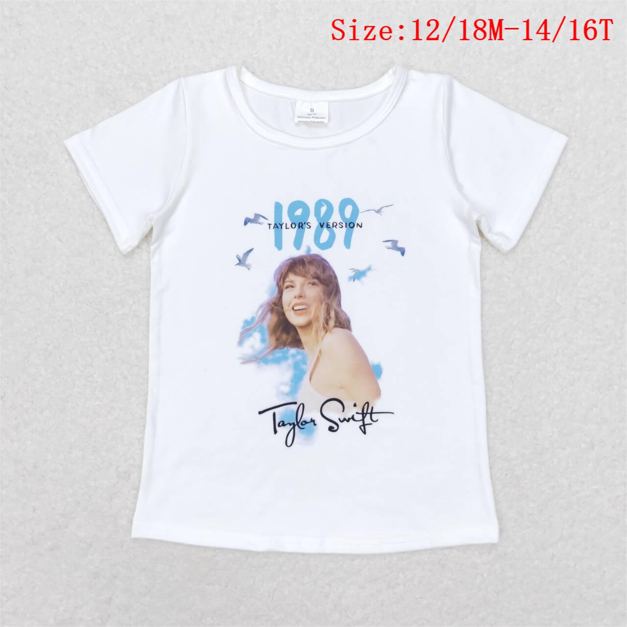 GT0531  Singer Swiftie 1989 Print Girls Summer Tee Shirts Top