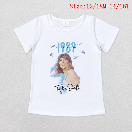 GT0531  Singer Swiftie 1989 Print Girls Summer Tee Shirts Top