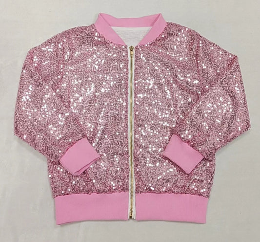 (Pre-order)GT0541 Girls Pink Sequins Jacket