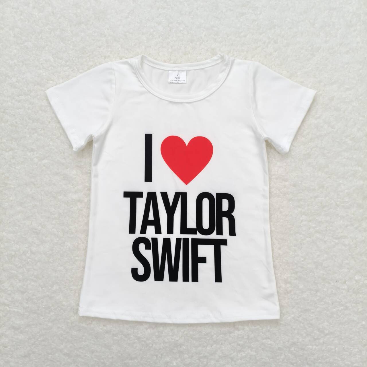 GT0551  I LOVE Singer Swiftie Print Girls Summer Tee Shirts Top