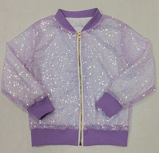 (Pre-order)GT0559 Girls Purple Sequins Jacket
