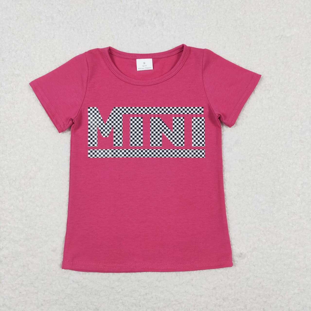 Mom and Me Hot Pink MINI/MAMA Vinyl Summer Tee Shirts Top