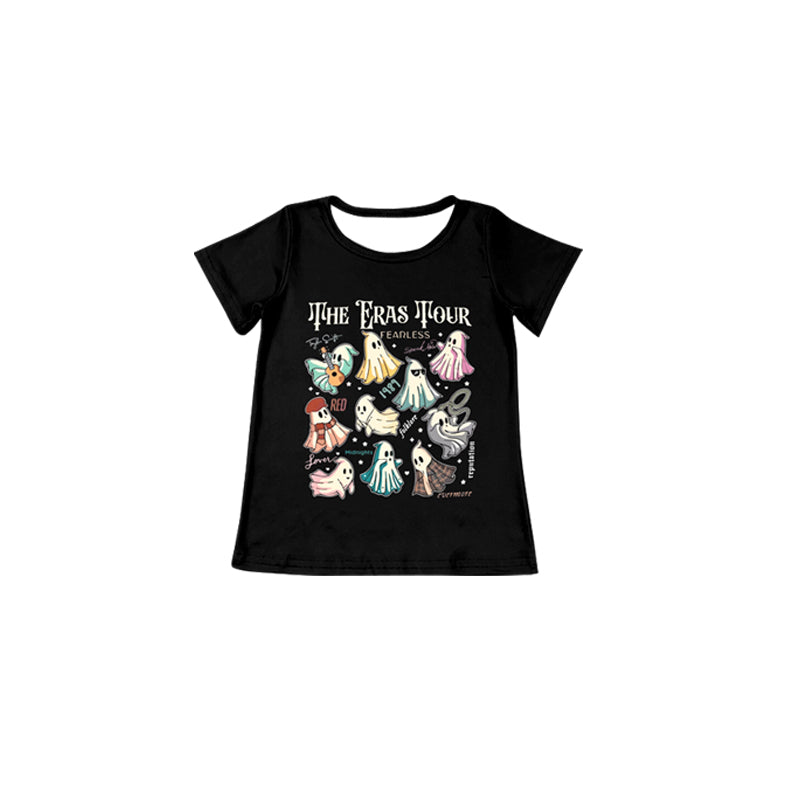 (Pre-order) GT0587 Ghost Print Girls Halloween Tee Shirts Top