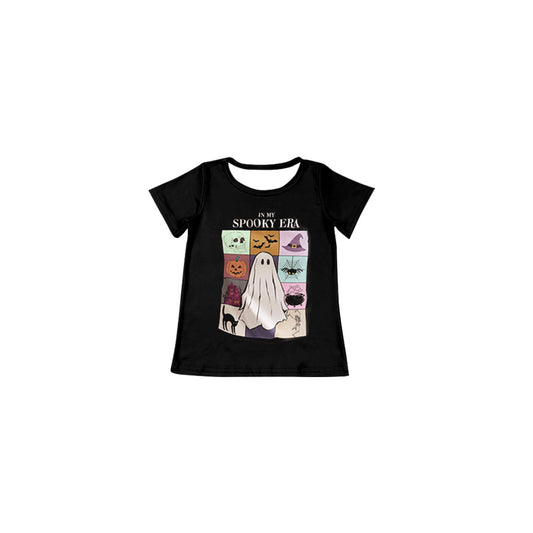 (Pre-order) GT0588 Spooky ERA Print Girls Halloween Tee Shirts Top