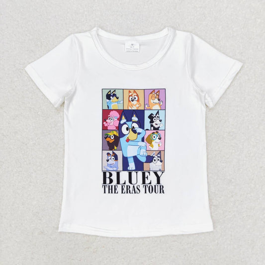 GT0595 Cartoon Dog ERAS Print Girls Tee Shirts Top