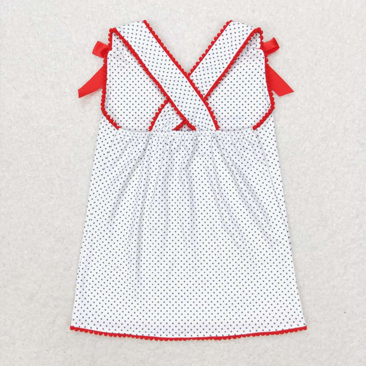GBO0396 Flags Embroidery Top Red Shorts Baby Girls 4th of July Bummie Set