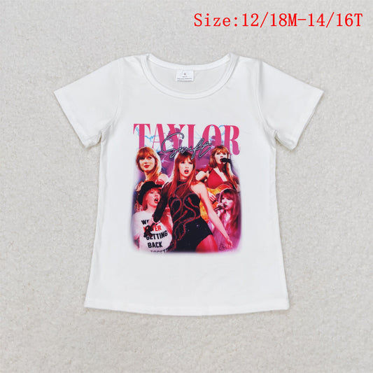GT0604  Singer Swiftie Print Girls Summer Tee Shirts Top