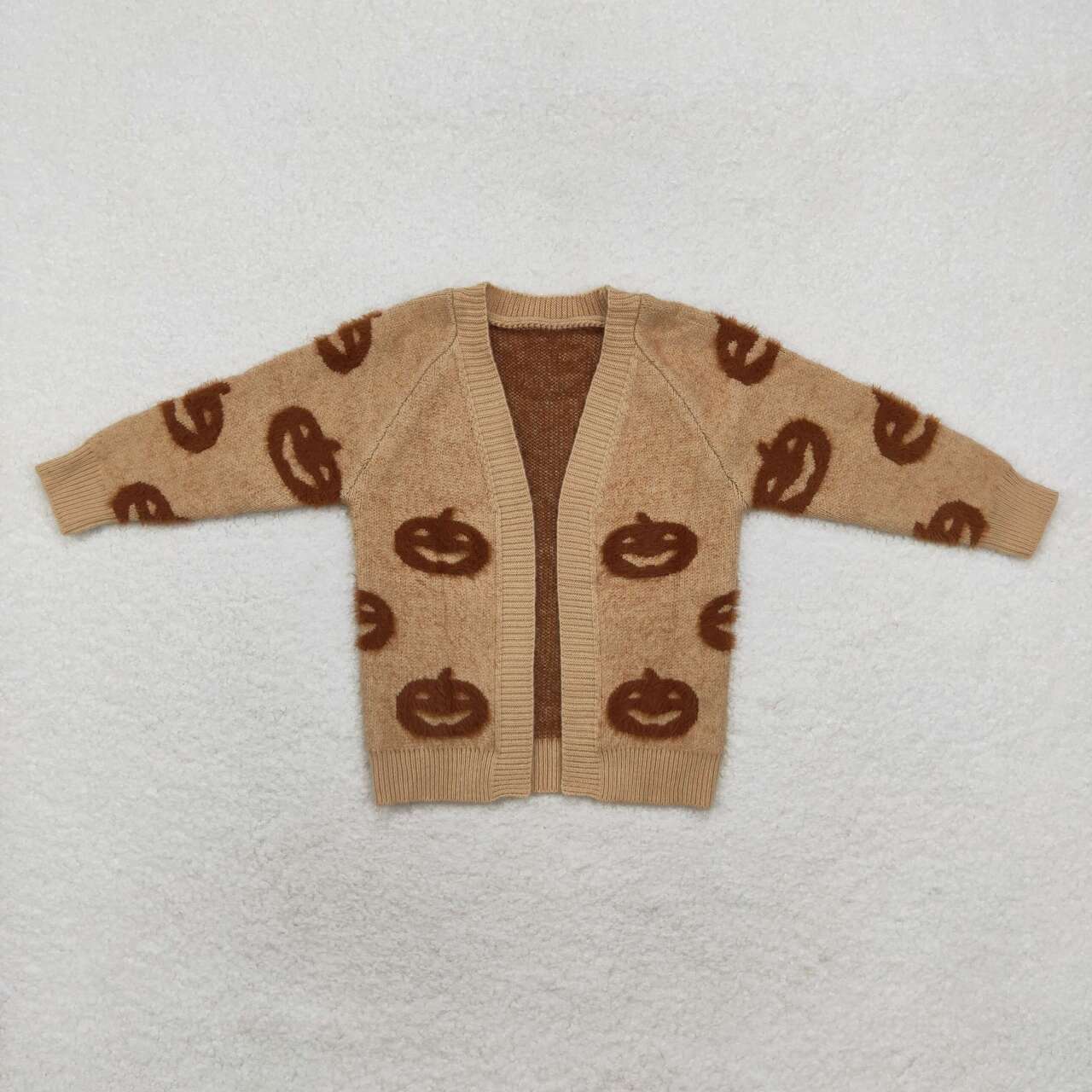 GT0651 Pumpkin Girls Sweater Halloween Cardigan