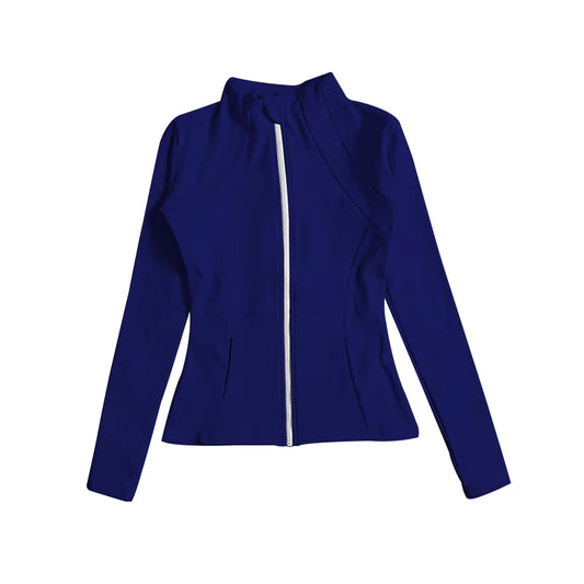 (Pre-order)GT0677 Navy Color Girls Yoga Active Wear Zipper Jackets