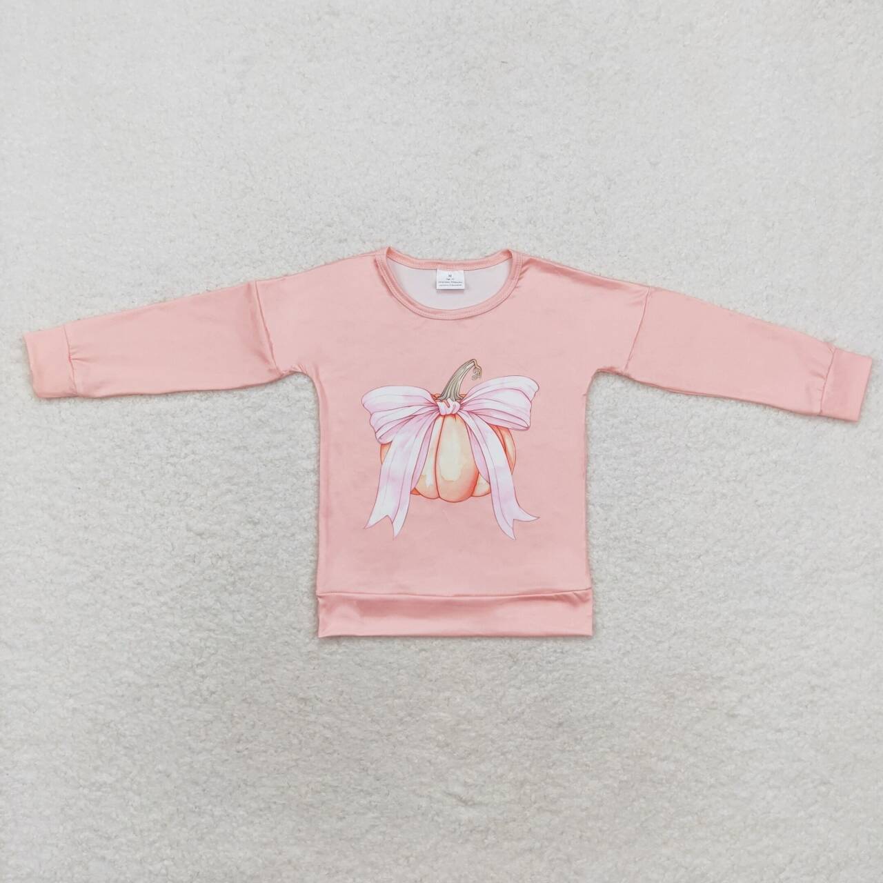 Pumpkin Bow Pink Print Sister Fall Matching Clothes