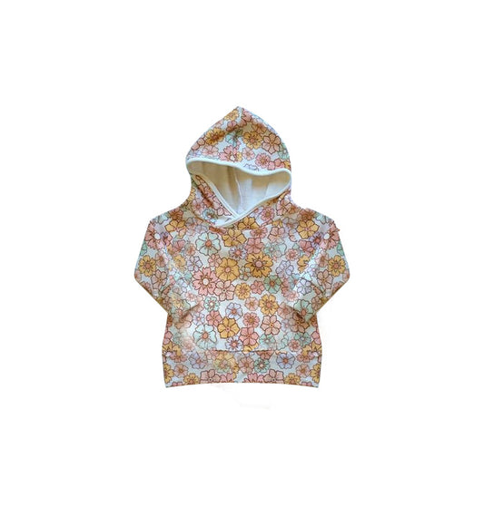 (Pre-order)GT0740 Flowers Print Girls Hoodie Top