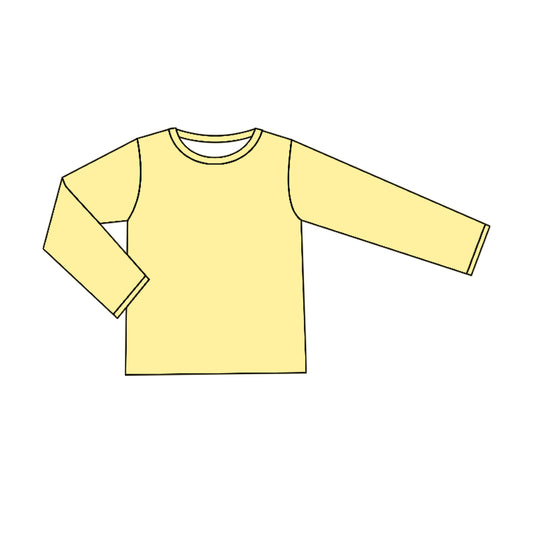 (Pre-order)GT0780 Yellow Color Girls Fall Tee Shirts Top