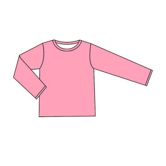 (Pre-order)GT0781  Pink Color Girls Fall Tee Shirts Top