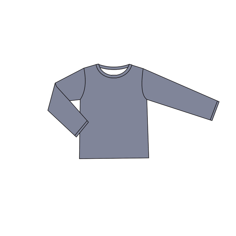 (Pre-order)GT0801  Gray Color Kids Fall Tee Shirts Top