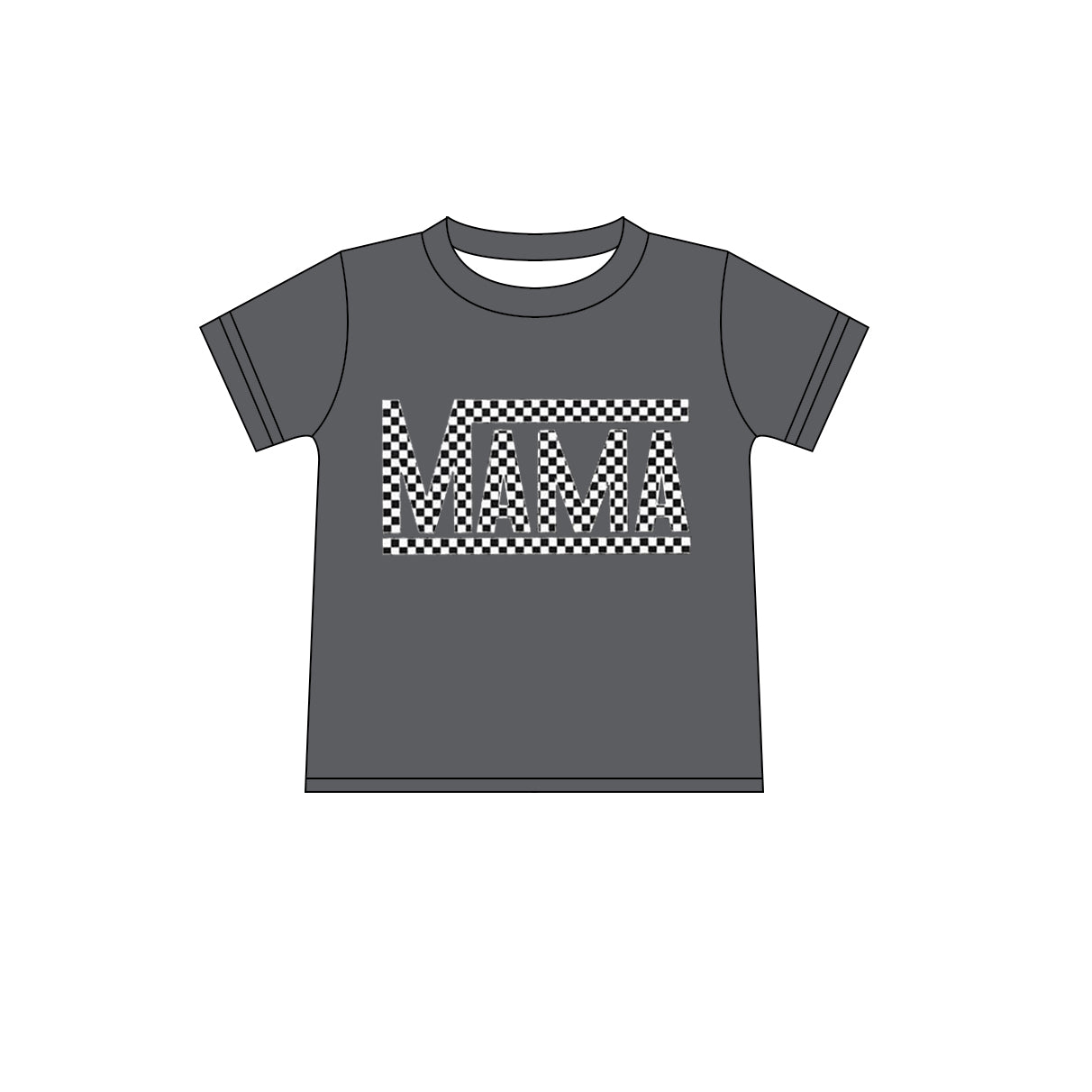 (Pre-order)GT0855 Adult MAMA Gray Print Woman Summer Tee Shirts Top