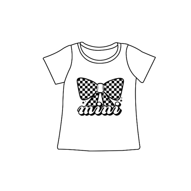 (Pre-order)GT0882 MINI Bow Print Girls Tee Shirts Top