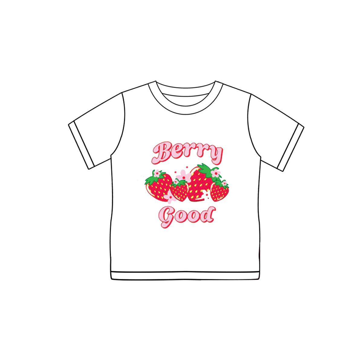 (Pre-order)GT0963 Berry Good Print Girls Summer Tee Shirts Top