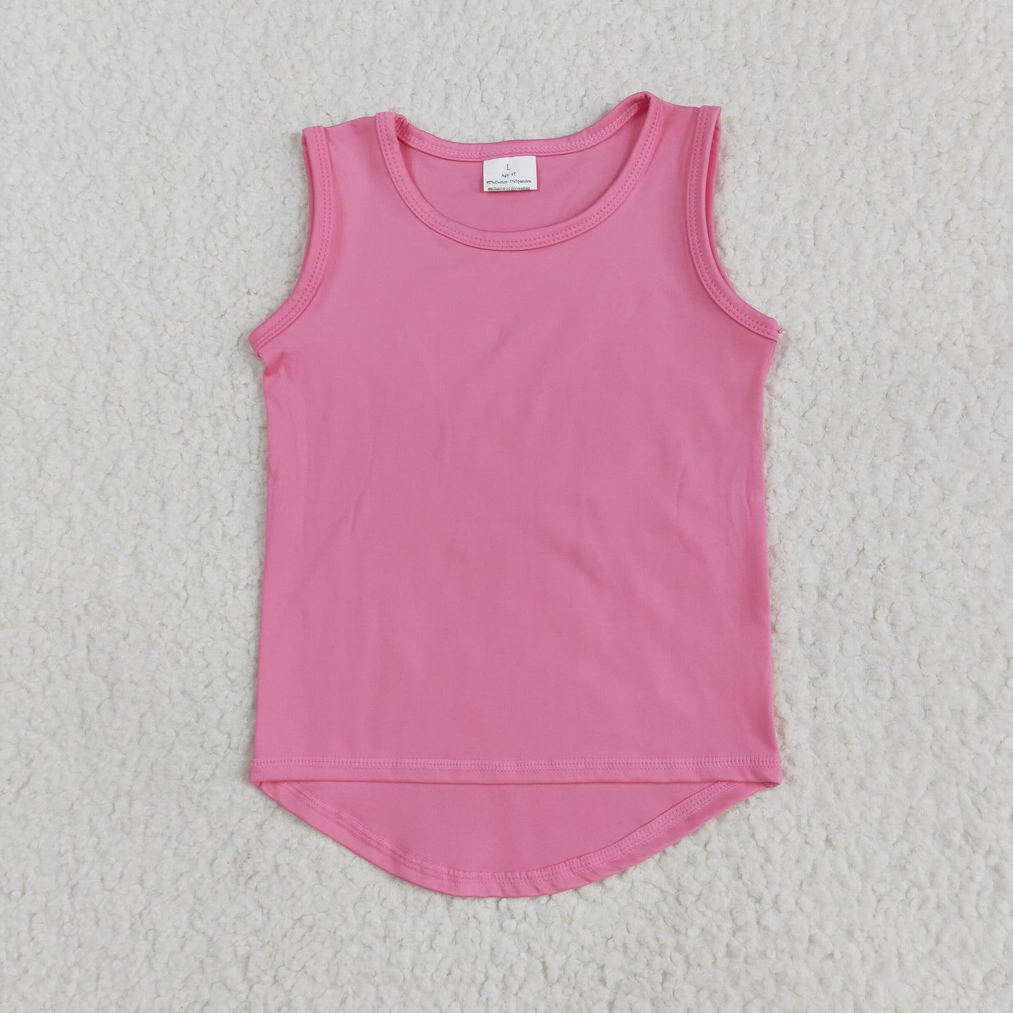 GT0983 Pink Tank Girls Summer Yoga Tee Shirts Top