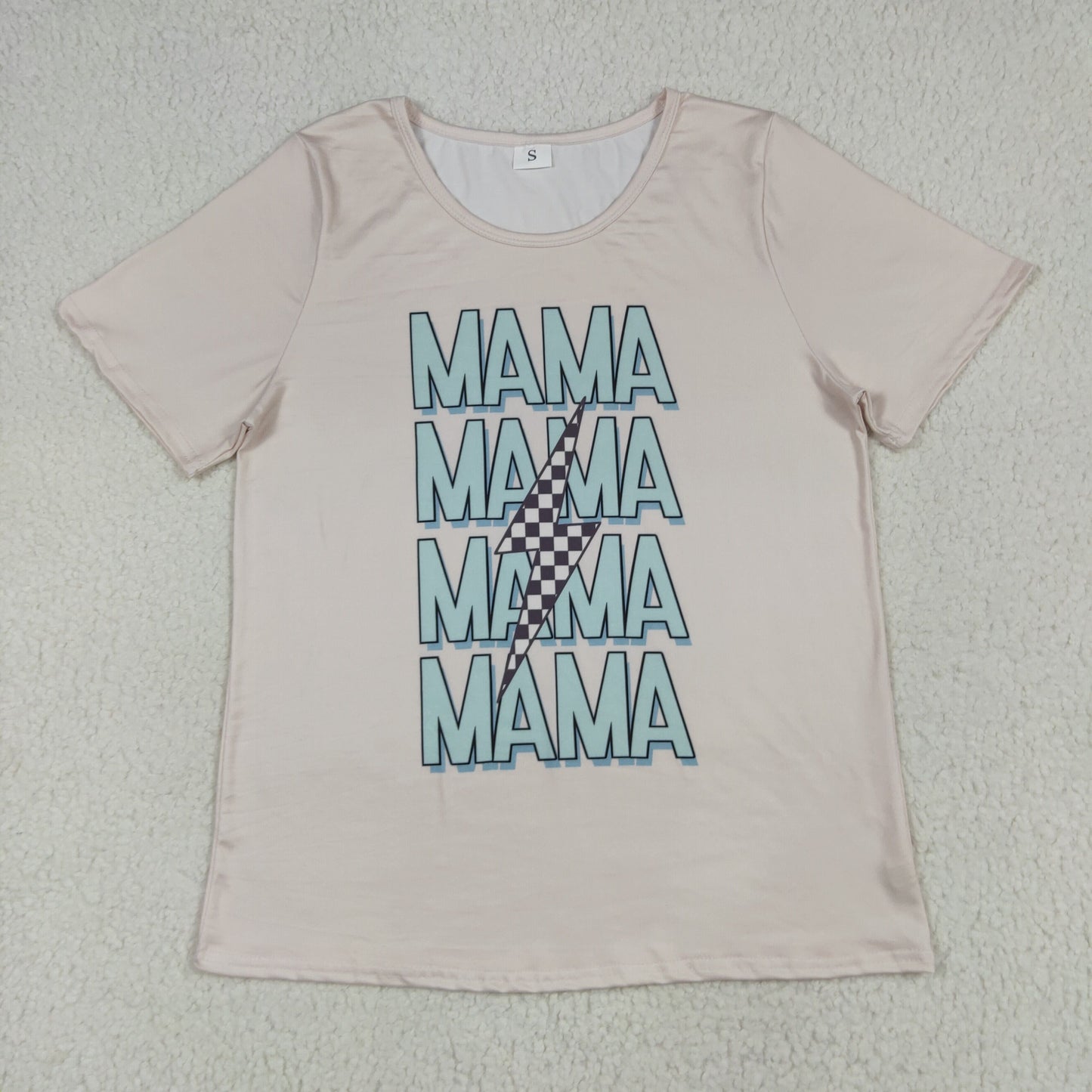 MAMA & Boy Falsh Print Mom and Me Summer Tee Shirts Top