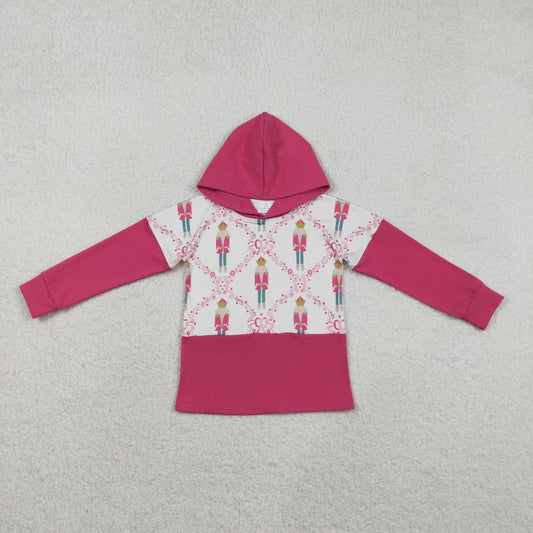 GT1043 Nutcracke* Soldier Bows Print Girls Christmas Hoodie Top