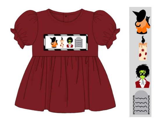 (Pre-order)GT1045 Character Red Print Girls Halloween Tee Shirts Top