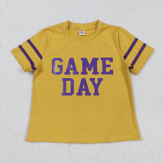 GT1100 Game Day Yellow Vinyl Girls Summer Tee Shirts Top