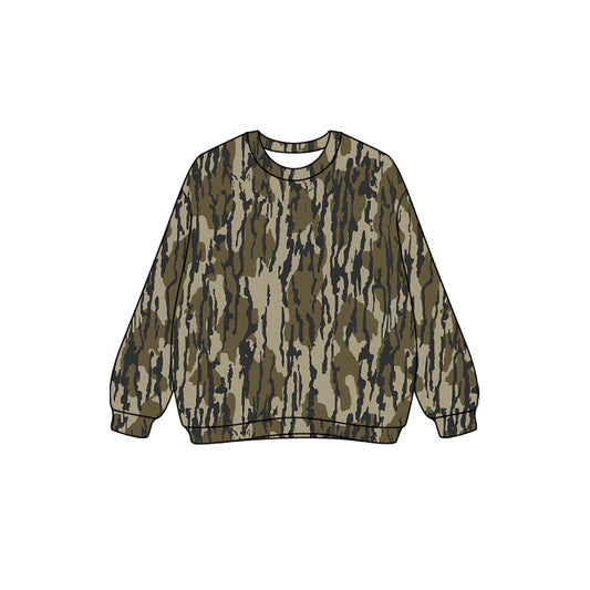(Pre-order)GT1123 Adult Camo Print Woman Long Sleeve Tee Shirts Top
