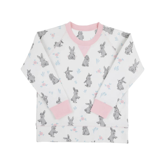 (Pre-order)GT1233 Bunny Print Girls Easter Long Sleeve Tee Shirts Top