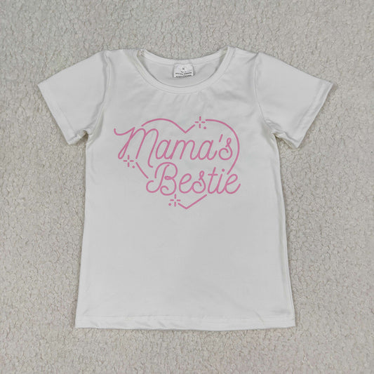 GT1565 MAMA'S BESTIE Girls Summer Tee Shirts Top