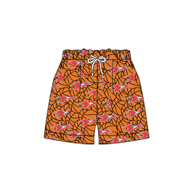 (Custom Design Preorder MOQ 5 Each Design) Team's LCC Thunderbirds Basketball Print Summer Bottom Sports Shorts Mom and Me Matching Clothes