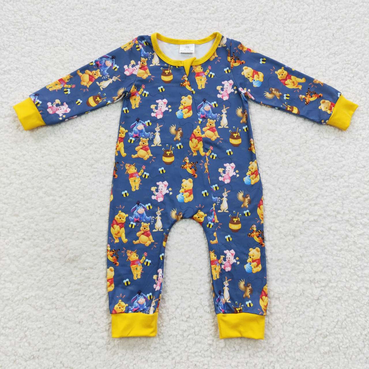 LR0347 Cute little bear baby zipper romper