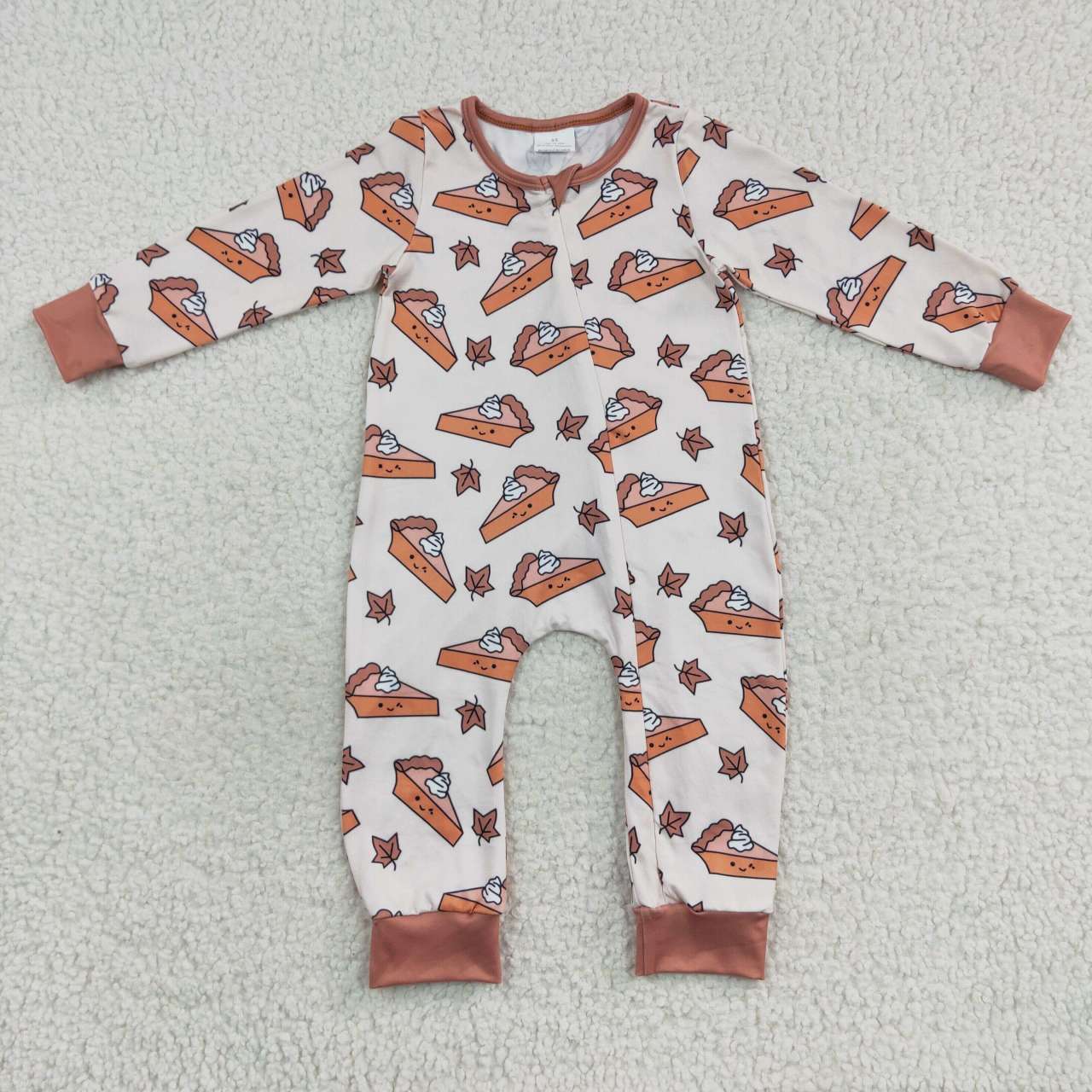 LR0353 Baby fall pie zipper romper