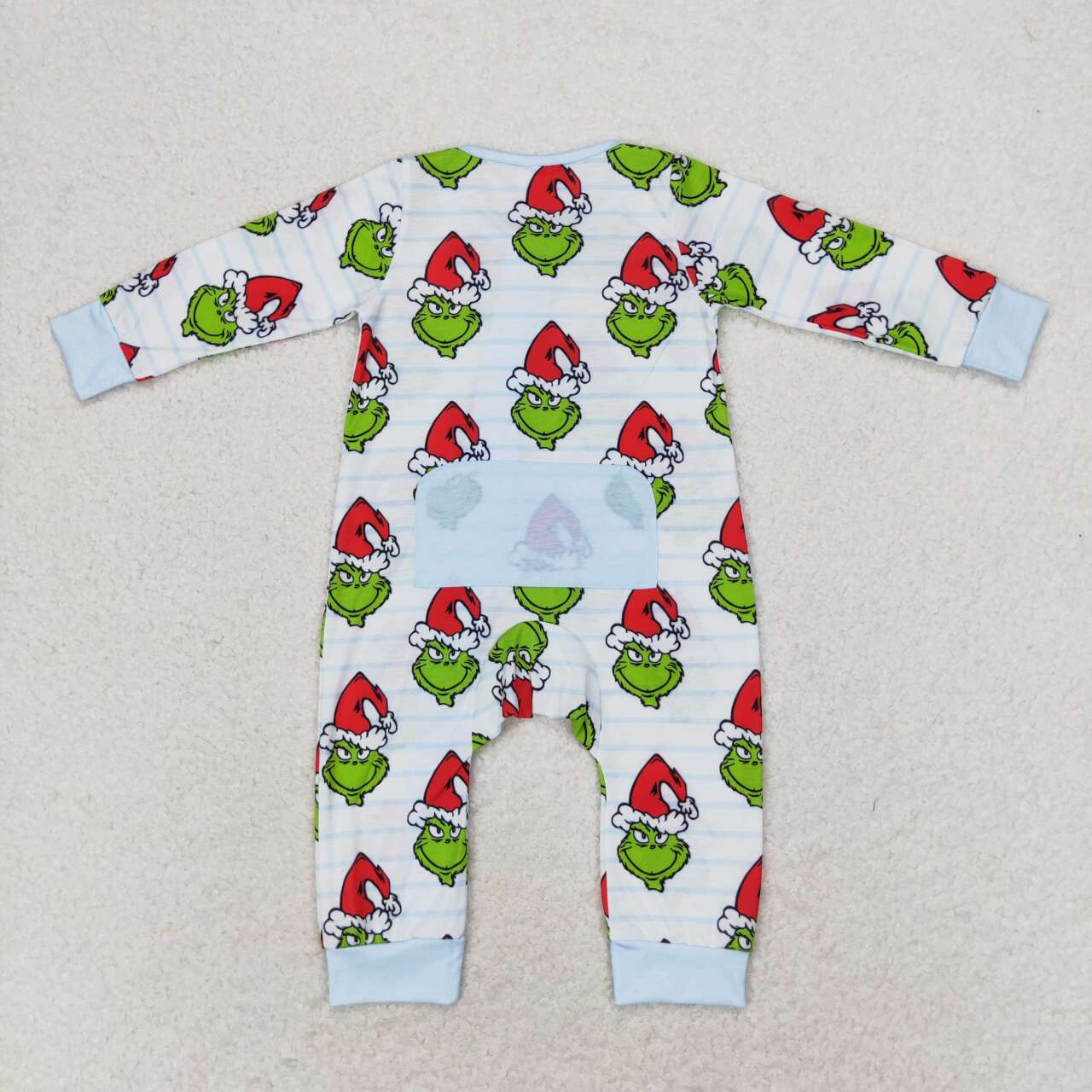 LR1002 Green Frog Print Baby Boys Christmas Bamboo Sleeper Zipper Romper