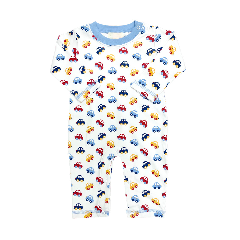 (Pre-order)LR1029 Cars Print Baby Boys Fall Romper