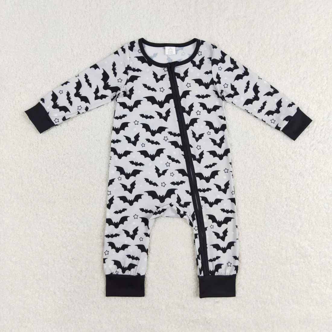 Bat Print Sibling Halloween Bamboo Pajamas Matching Clothes