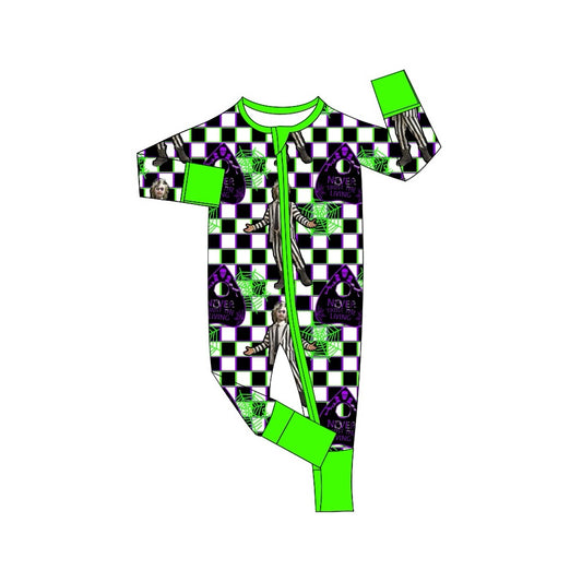 (Pre-order)LR1630 Movie Character Print Baby Boys Halloween Sleeper Zipper Romper